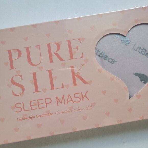 NWT LitBear 100% Silk Sleep Eye Mask - Picture 5 of 9